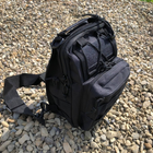 Тактическая сумка мужская армейская укрепленная black / слинг/ рюкзак (3702) - изображение 4