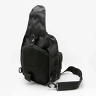 Тактическая сумка мужская армейская укрепленная black / слинг/ рюкзак (3702) - изображение 10