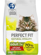Sucha karma dla dorosłych kotów Perfect Fit Natural Vitality z wołowiną i kurczakiem 6 kg (4008429148569) - obraz 1