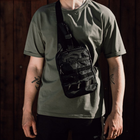 Тактическая сумка кобура, мужской мессенджер из черной кордуры, слинг, Мужская сумка кроссбоди, Сумка для города - изображение 5