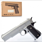 Детский страйкбольный пистолет Desert Eagle 22 см, металлический на пластиковых пульках UKC 1911A Металл - изображение 2