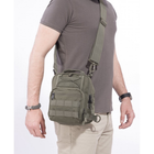 Тактическая плечевая сумка кобура Pentagon UCB 2.0 K17046 RAL7013 (Олива) - изображение 4