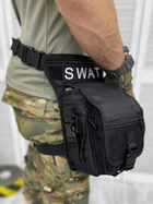 Тактическая сумка поясная на ногу SWAT Черный - изображение 3