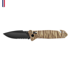 Нож Tb Outdoor "CAC S200", Nitrox, песочный, полусерр., рельефн. PA6 , стропорез, стеклобой - изображение 1