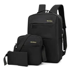 Рюкзак городской 3в1 Backpack 9018 дорожный комплект черный (90202SN303)