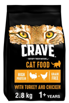 Sucha karma dla kotów Crave z indykiem i kurczakiem 2.8 kg (4008429148323) - obraz 1