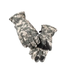 Зимові рукавички розмір L Сніговий камуфляж Kali AI515 з підкладкою з флісу манжети на гумці для кращої фіксації з накладками на пальцях для сенсора - зображення 5