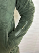 Мужская флисовая демисезонная повседневная кофта Flas Polar с велкро под шевроны и патчи Зеленый S Kali AI439 высокий воротник - стойка 4 кармана - изображение 3