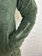 Мужская демисезонная флисовая кофта Flas Polar с велкро на рукавах и груди под шевроны и патчи Зелёный XL Kali AI440 высокий воротник - стойка - изображение 5