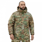 Зимняя мужская куртка с капюшоном Patrol System 3.0 Dewspo RS Мультикам 2XL Kali Rip-Stop – плащевая ткань с мембраной защита от ветра и осадков - изображение 1
