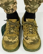 Кросівки чоловічі Армос нубук з тканинними вставками піксель, підошва енерджі 45, Оливковий - зображення 1