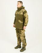Костюм Горка камуфляжный олива пиксель, брюки с подтяжками, куртка с капюшоном, ветрозащитный 56 - изображение 2