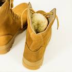 Берцы зимние нубук, искусственный мех, подошва антистат, мужские ботинки бежевые, 40 - изображение 4