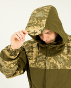 Костюм Горка камуфляжный олива пиксель, брюки с подтяжками, куртка с капюшоном, ветрозащитный 58 - изображение 5