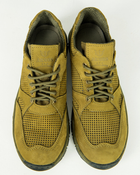 Кроссовки мужские кожаные с перфорацией Армос 41, Оливковий - изображение 2