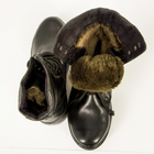 Берцы зимние кожаные черные, натуральный мех, подошва антистат, ботинки мужские 45 - изображение 3