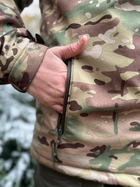 Чоловічий зимовий бушлат із підкладкою Omni-heat Мультикам 50 Kali KL485 з капюшоном та додатковим захистом на ліктях комір стійка манжети на липучці - зображення 6