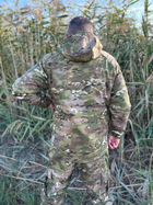 Куртка мультикам Soft-Shell Combat одежда не промокает камуфляж S M, Камуфляж Мультикам - изображение 3