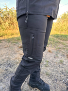 Штани на флісі чорні жіночі зима Soft Shell для спецпідрозділу Combat S L - зображення 8