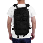 Тактичний рюкзак 25 літрів колір Чорний - изображение 2