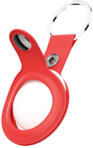 Шкіряний брелок KeyBudz Leather Keyring для Apple AirTag Red - зображення 4