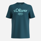 Koszulka męska s.Oliver 10.3.11.12.130.2141458-69D1 S Ciemnoturkusowa (4099975042937) - obraz 4