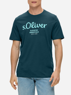 Koszulka męska s.Oliver 10.3.11.12.130.2141458-69D1 M Ciemnoturkusowa (4099975042944) - obraz 1