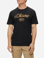 Koszulka męska s.Oliver 10.3.11.12.130.2141458-99D2 S Czarna (4099975043231) - obraz 1