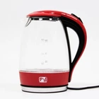 Електричний чайник склянний Promotec PM-810 дисковий з підсвічуванням 1,7л