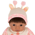 Lalka bobas Tiny Treasure Brown Haired Doll With Giraffe Outfit 45 cm (5713396302690) - obraz 5