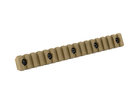 Планка Пикатинни КРУК CRC 9019 Coyote Tan на 17 слотов с креплением M-Lok