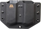 Паучер ATA Gear подвійний під магазин Glock 17. Колір: чорний - зображення 1