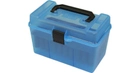 Коробка MTM H50-RS на 50 патронов кал. 222 Rem и 223 Rem. Цвет – голубой. - изображение 1