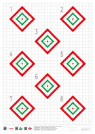 Мішень ІБІС 100 метрів. МОА 8 ромбів. МОА/Mil