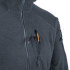 Кофта флисовая Helikon-Tex Alpha Hoodie Jacket Grid Fleece Shadow Grey 3XL - изображение 7