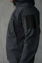 Мужская куртка ДСНС Softshell темно-синий цвет с анатомическим покроем темно-синий L - изображение 3