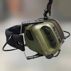 Навушники тактичні Earmor M32, активні, зі знімним мікрофоном і гарнітурою, активні навушники військові, колір – Олива - зображення 6