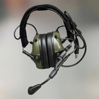 Навушники тактичні Earmor M32, активні, зі знімним мікрофоном і гарнітурою, активні навушники військові, колір – Олива - зображення 8