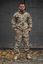 Мужской костюм Softshell на флисе Куртка с капюшоном + Брюки / ветрозащитная форма цвет мультикам M - изображение 1