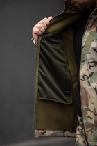 Мужской костюм Softshell на флисе Куртка с капюшоном + Брюки / ветрозащитная форма цвет мультикам XL - изображение 10
