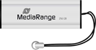 Флеш пам'ять USB MediaRange 256GB USB 3.0 Black/Silver (4260459610182) - зображення 1