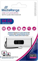 Флеш пам'ять USB MediaRange 64GB USB 3.0 Black/Silver (4260283113439) - зображення 4