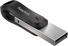Pamięć flash USB SanDisk iXpand Go 64GB USB 3.0 + Lightning Black/Silver (SDIX60N-064G-GN6NN) - obraz 3
