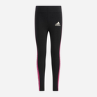 Legginsy dziecięce dla dziewczynki sportowe Adidas Lg Cot Tight H38384 110 cm Czarne (4064057112990) - obraz 1