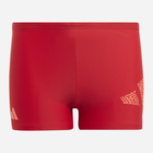 Młodzieżowe kąpielówki bokserki dla chłopca Adidas 3 Bar Log Boxer IC4739 164 cm Czerwone (4066745149400) - obraz 1