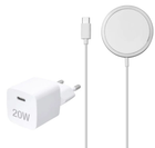 Zestaw ładowarka indukcyjna Teccus Universal Fastcharger USB-C PD 20W White (4008928632699)