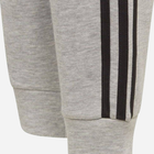 Spodnie dresowe młodzieżowe chłopięce Adidas B 3S Fl C Pt GQ8899 140 cm Szare (4064036095900) - obraz 5