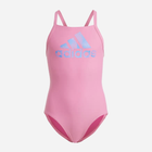 Młodzieżowy strój kąpielowy jednoczęściowy na basen dla dziewczynki Adidas Big Logo Suit IA5416 170 cm Różowy (4066761010203) - obraz 1