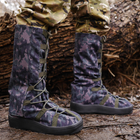 Тактичні водовідштовхувальні військові бахіли гамашіі для взуття від дощу та грязі для захисту на берці Темний піксель M ( 39-41 розмір) - изображение 6