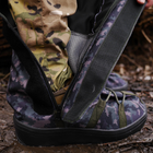 Тактичні водовідштовхувальні військові бахіли гамашіі для взуття від дощу та грязі для захисту на берці Темний піксель M ( 39-41 розмір) - изображение 8